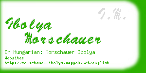 ibolya morschauer business card